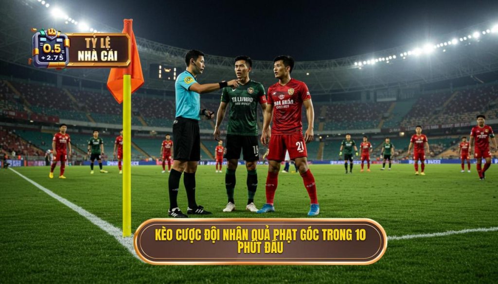 Kèo cược đội nhận quả phạt góc trong 10 phút đầu