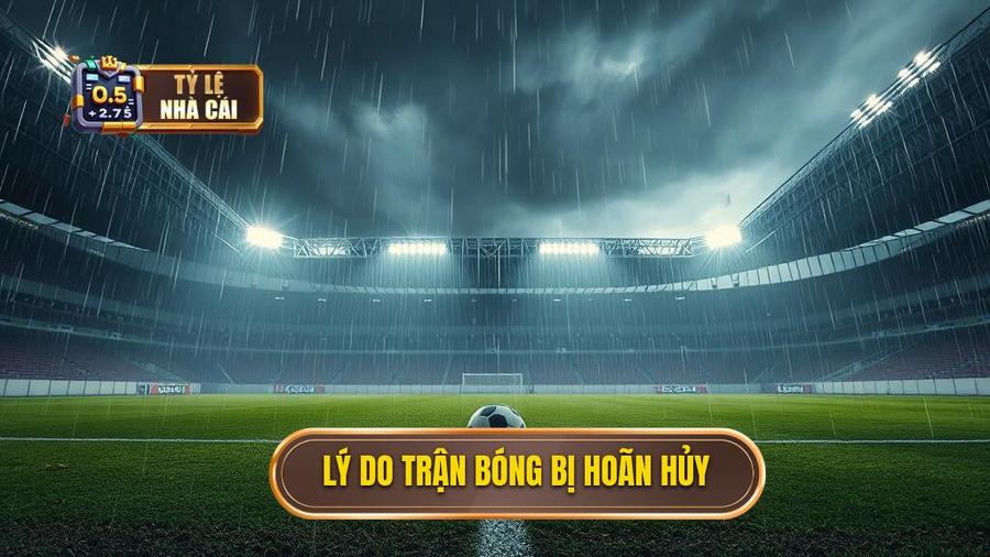 1. Lý do trận bóng bị hoãn hủy