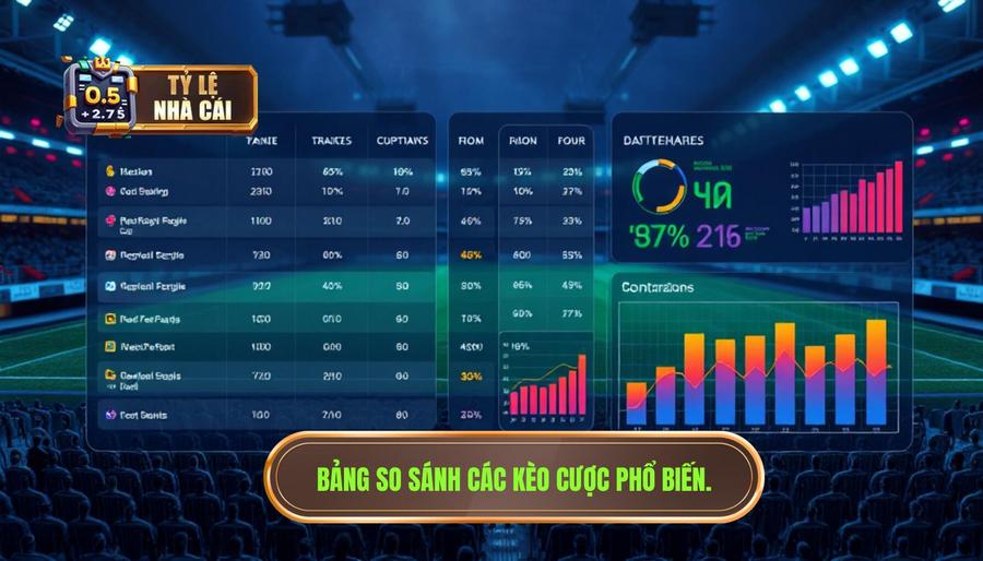 Bảng so sánh các loại kèo mở trận hôm nay phổ biến